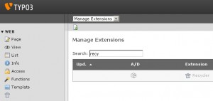 typo3-recycler extension Manager